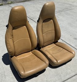 Vintage 1997 Porsche 911 bucket seats leather racing seats parts