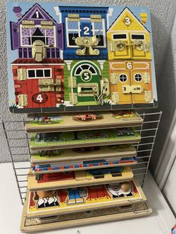 New Wire Puzzle Rack With Puzzles