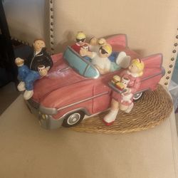 Vintage Vibe Cookie Jar Pink Cadillac