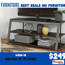 Glass And Metal Tv Stand Brand New 