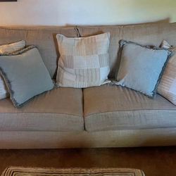 Grey Living Room couch & Pillows - will Deliver And Move In For You 