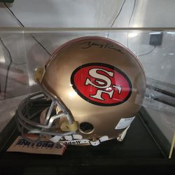 Joe Montana And Jerry Rice Signed Helmet