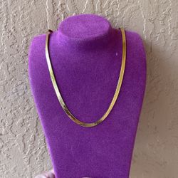 HCT Italy Stunning Gold Over Solid 925 Sterling Silver Herringbone $50
