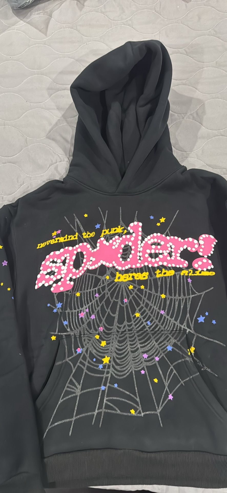 Brand New Black Sp5der Hoodie Size S