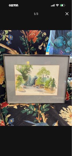 Mid Century watercolors 20 x 17 signed