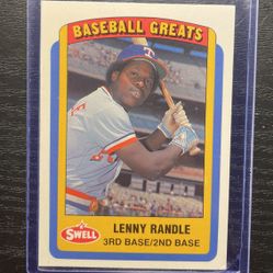 1990 Swell Baseball Greats Lenny Randle Baseball Card #53