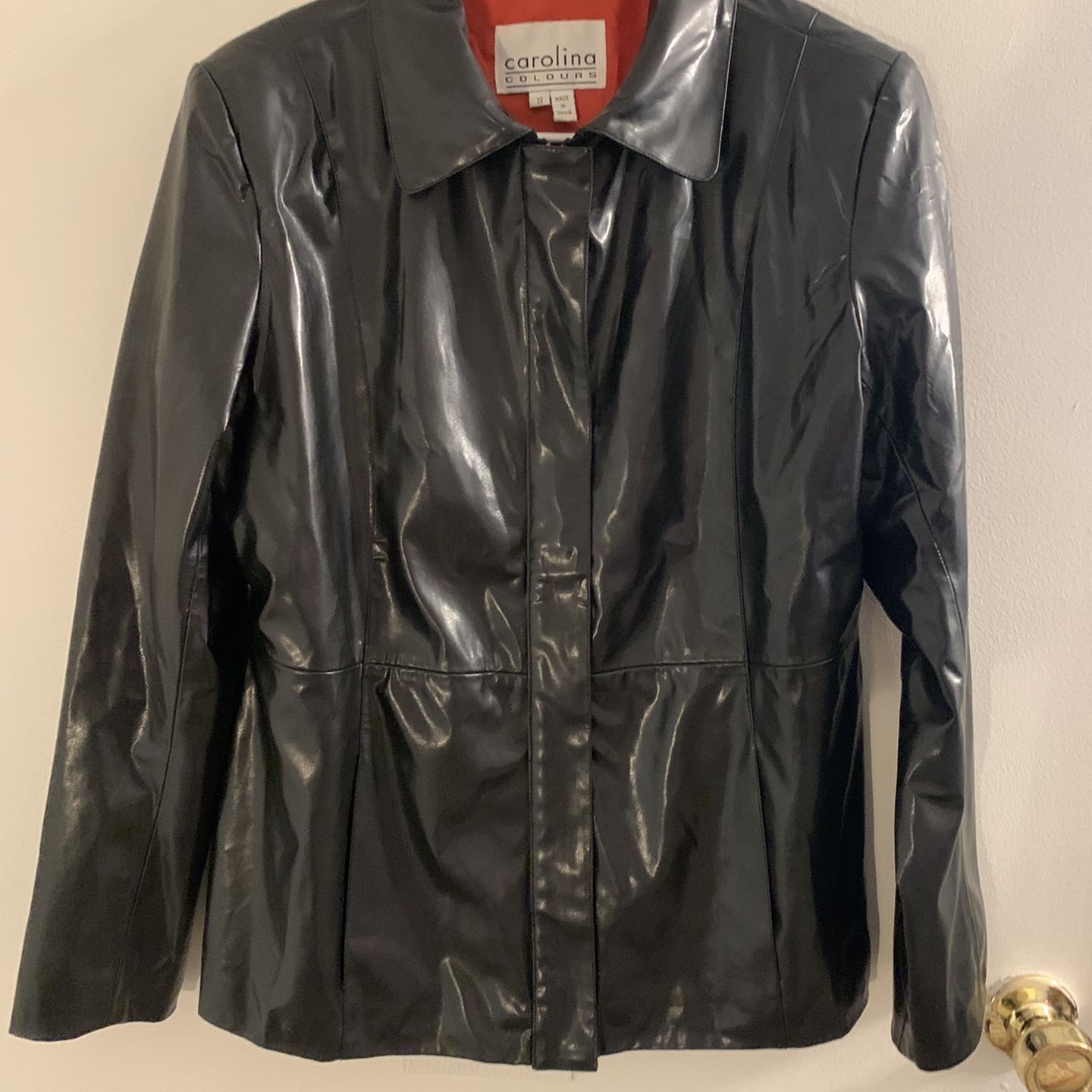 Carolina Colours Size S Shiny Faux Leather Jacket