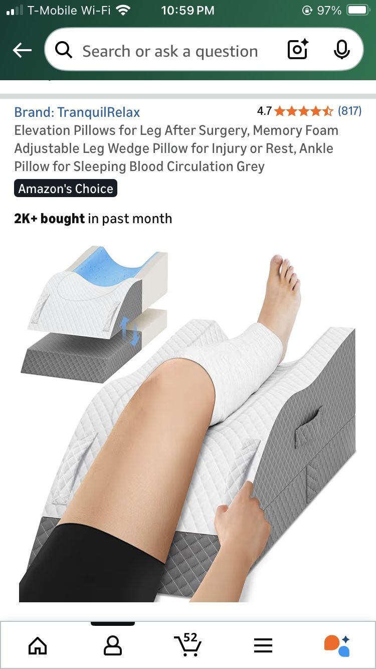 Leg Elevation pillow must go ASAP