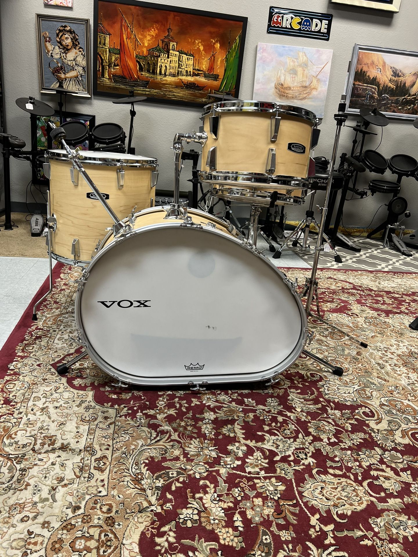 Vox Telstar Maple 4pc Drum Set With Hardware for Sale in Vista, CA