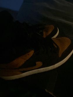 Air Jordan 1 Black and Brown Sneakers