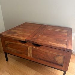 Wood Storage Chest Coffee Table