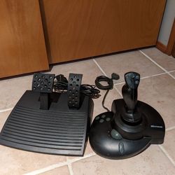 Microsoft SideWinder Force Feedback 2 Flight Simulator Joy Stick Controller