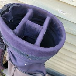 Khaki & Blue Golf Bag 