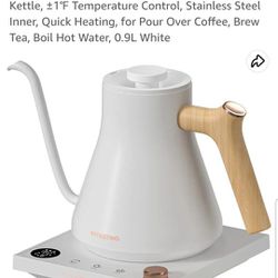 Electric Kettles, INTASTING Gooseneck Electric Kettle, ±1℉ Temperature  Control, Stainless Steel Inner, Quick Heating, for Pour Over Coffee, Brew  Tea, for Sale in Orlando, FL - OfferUp