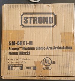 STRONG SM-ART1-M Medium Single-Arm Articulating TV Mount Black