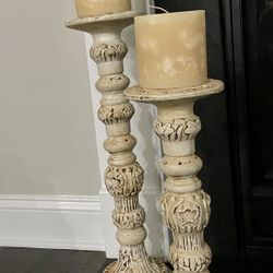 2 NeimanMarcus Floor Candle Stands