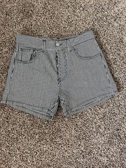 Pinstripe Shorts, white & blue
