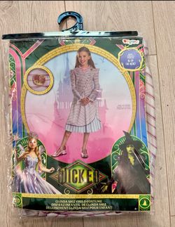 New Wicked Glinda Shiz Child Costume Size S (4-6X)
