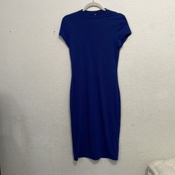Royal Blue T-Shirt Bodycon Midi Dress