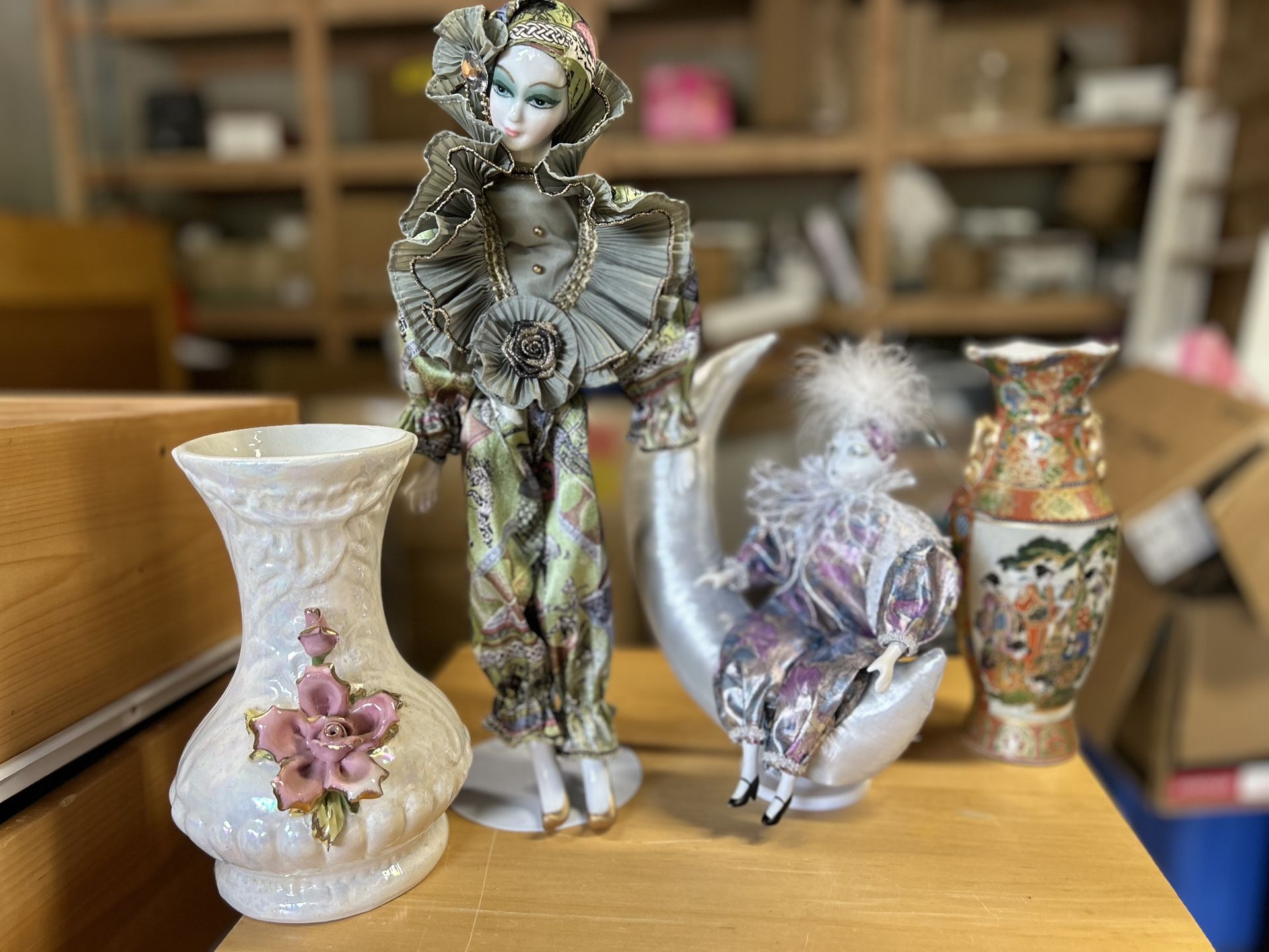 Antique Dolls/ vases