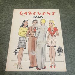 vintage “careless talk caused this” wedding card