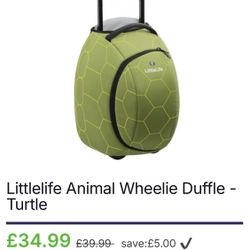Littlelife Animal Wheelie Duffle - Turtle