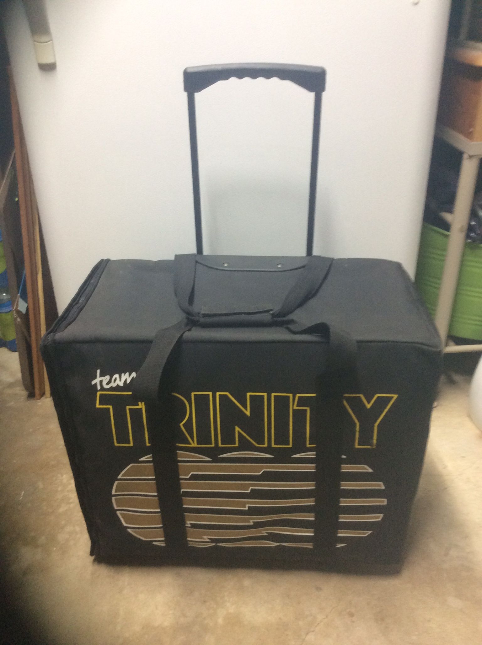 Vintage Team Trinity RC Car Bag with extending handle and wheels