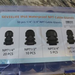 Geveelife IP68 Waterproof Npt Cable Glands