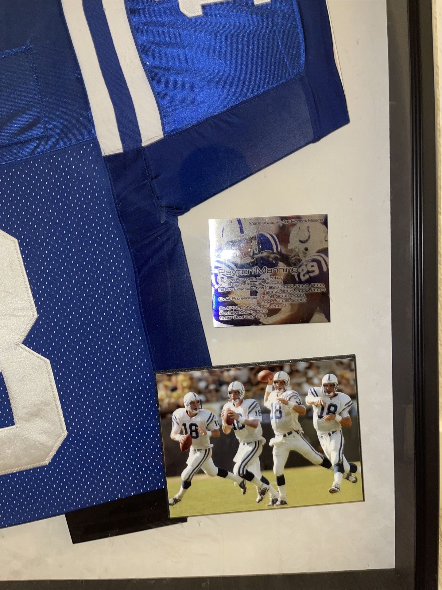 Framed Indianapolis Colts Payton Manning Jersey Display – MVP