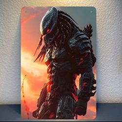 "THE ULTIMATE HUNTER: Predator Metal Wall Art - Where Sci-Fi Legend Meets Premium Craftsmanship"