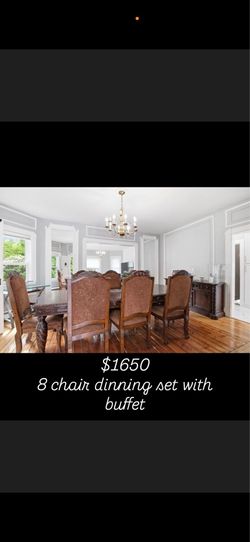 8 Set Dining Set with Buffet