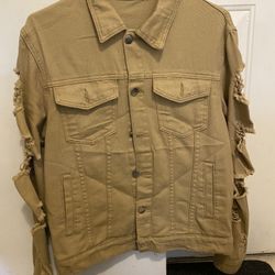 Manfinity Hypemode Men's Casual Denim Jacket, Solid Color, Simple & Fashionable, Everyday Wear