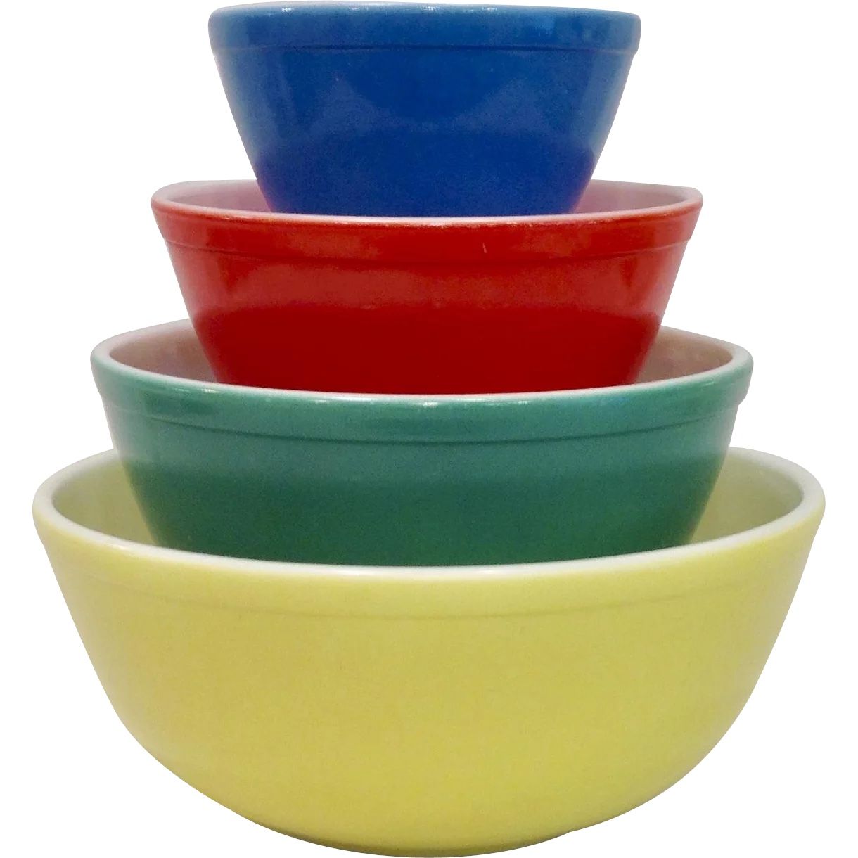 Vintage Pyrex Primary Color Nesting Mixing Bowl Set