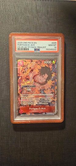 2026 One Piece EN Portgas.D.Ace #005 CS 25-26 Top Pack Finalist PSA 10 Gem Mint