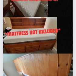 Bunkhouse Twin Cabin Bed With Bookshelf & Storage