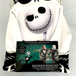 The Nightmare Before Christmas Hooded Poncho /toalla Poncho Con Capucha 23.6”x 47.2”
