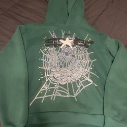 Green spider hoodie