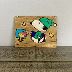 Snoopy and the Woodstock Wood Burning 6x8”