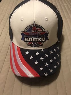 48th Annual 2006 National Final Rodeo Las Vegas Red White And Blue M/L Cotton Hat NWOT