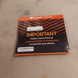 Boost Mobile  Prepaid  Sim Card 