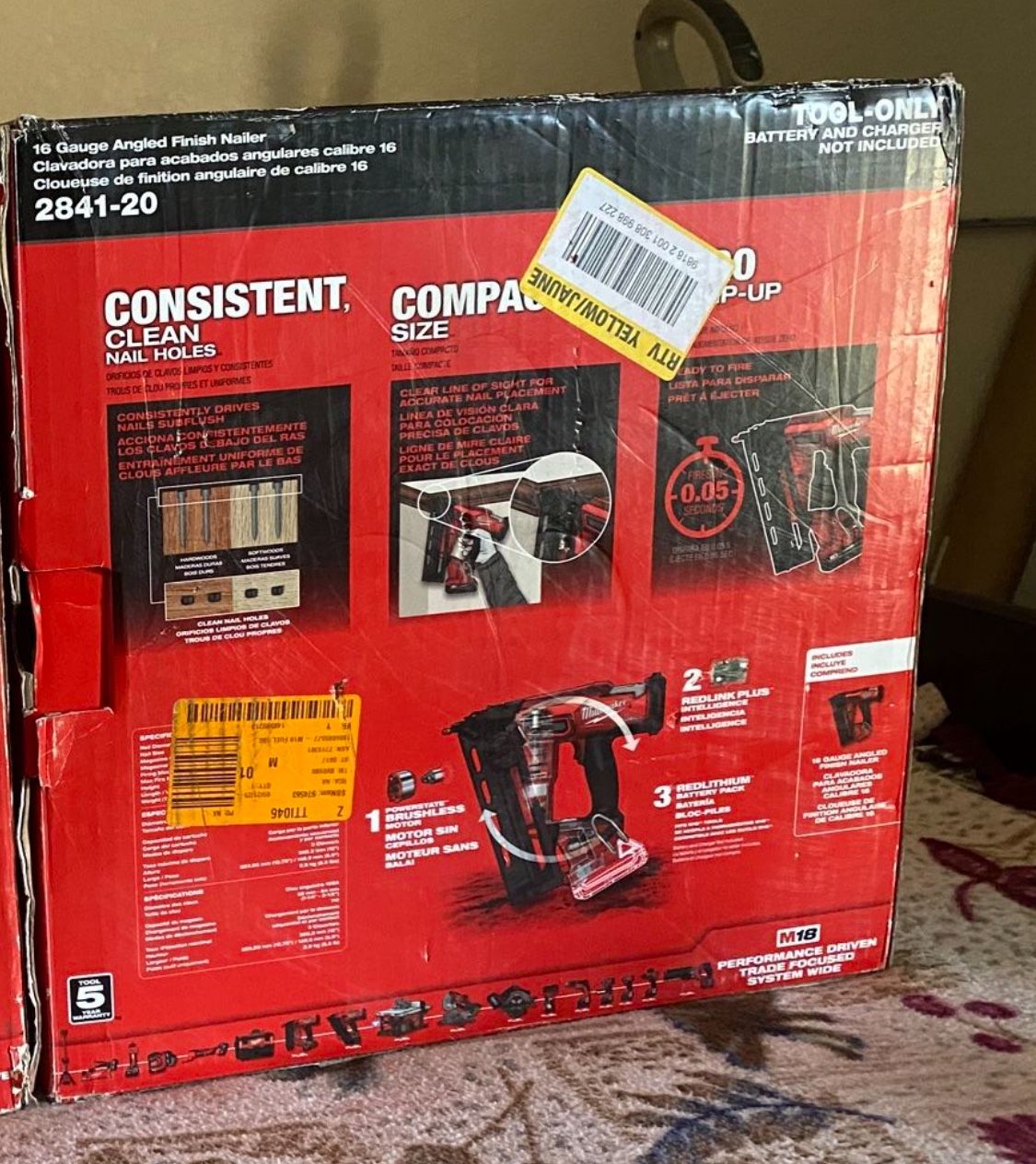 Milwaukee M18 Angled Nail Tool