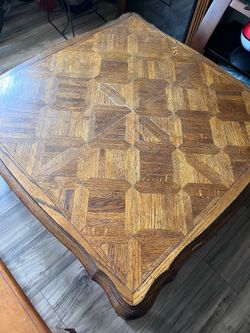 Wooden coffee table