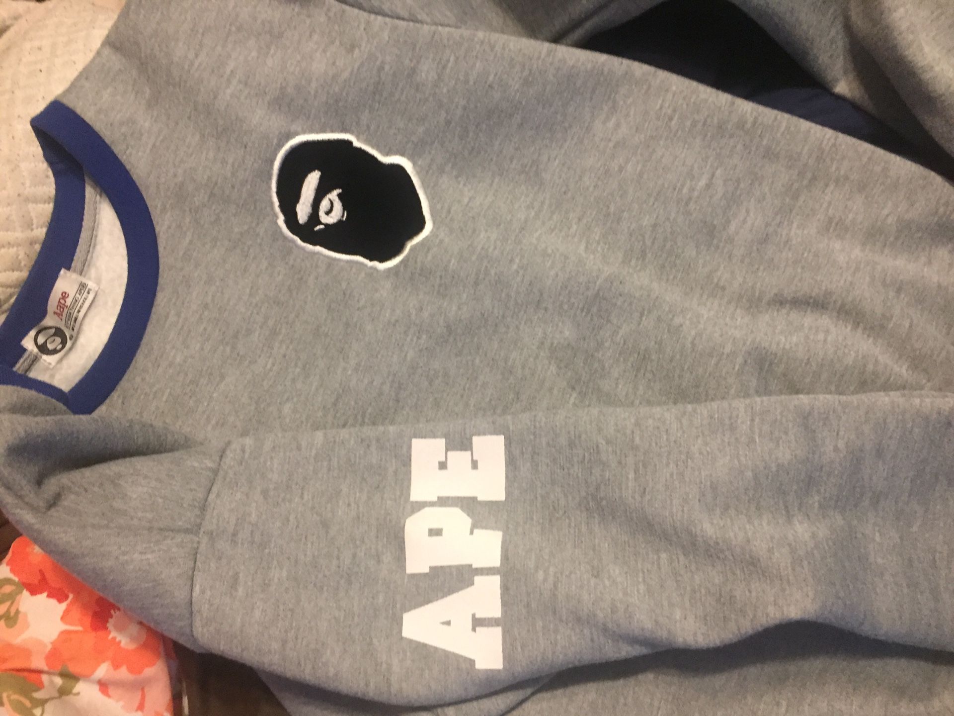 Bape Crewneck Grey Sweater