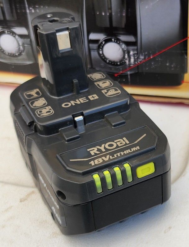 RYOBI ONE+ 18V 4.0 Ah Lithium-Ion Battery!