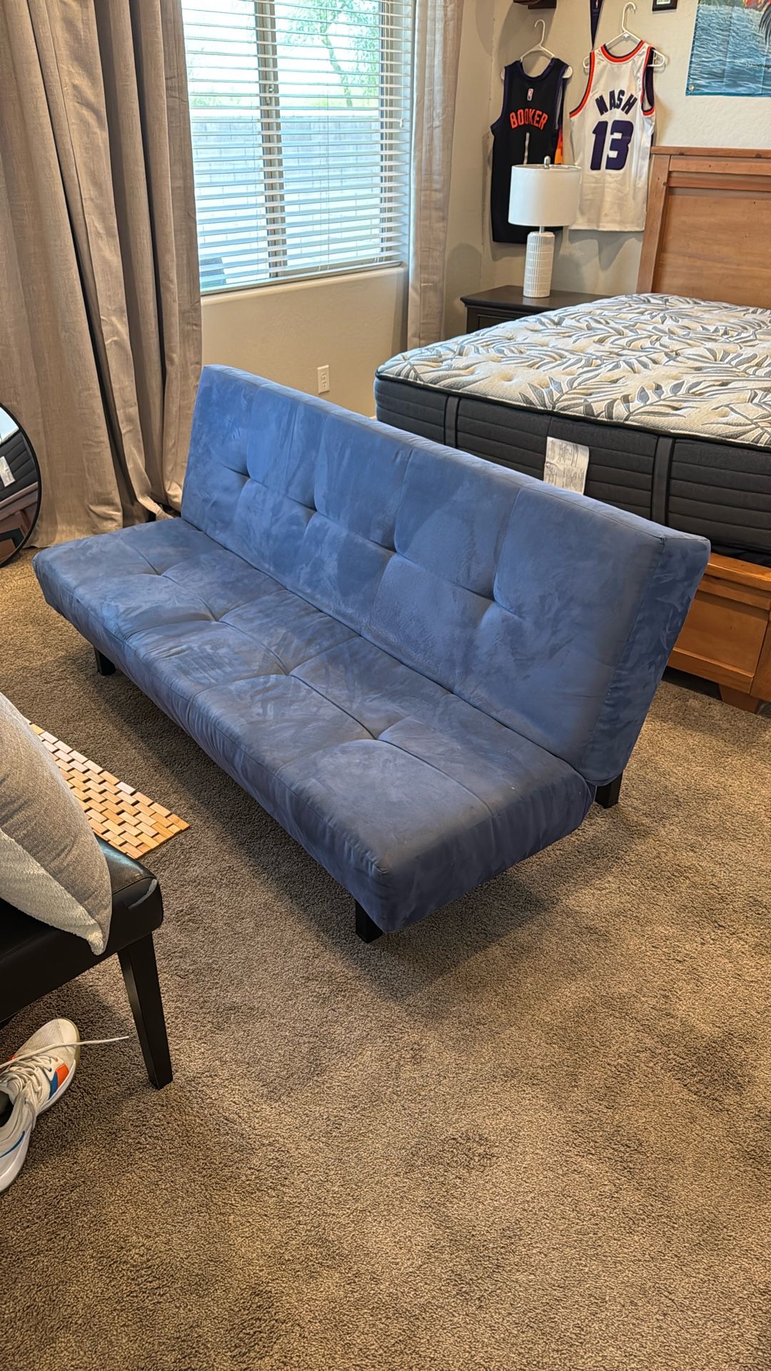 Suede Futon Great Condition. Comfy