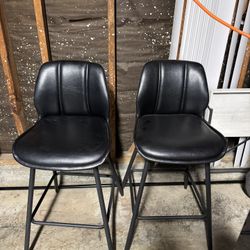 2 Black Stools 