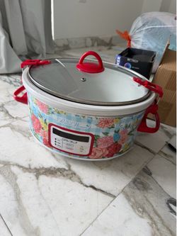 Pioneer Woman Sweet Rose 6-Quart Crockpot