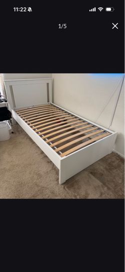IKEA SONGESAND Twin Bed Frame, white Good Condition
