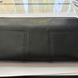 Tory Burch Leather Black Wallet
