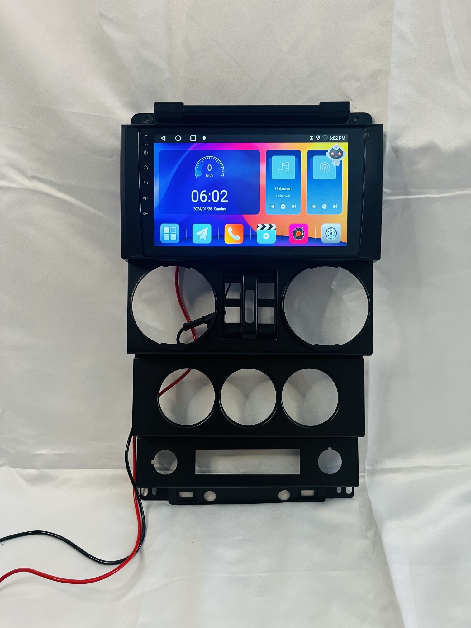 EKAT Android Stereo for Jeep Wrangler 07–10 9” CarPlay GPS Camera